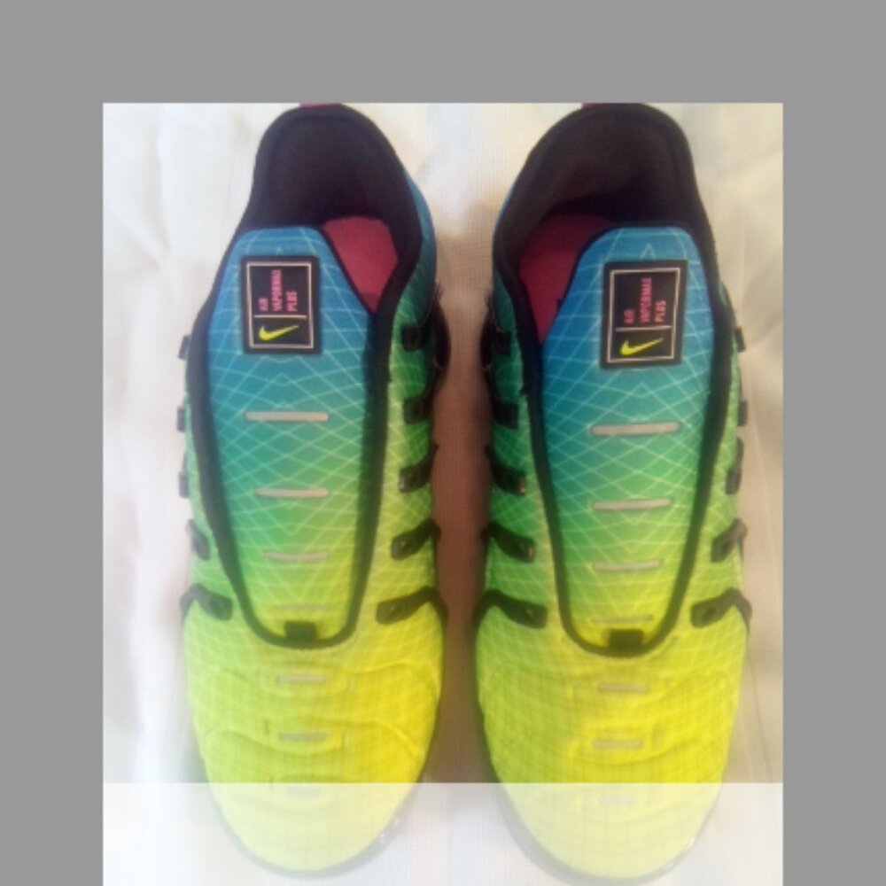 Nike Air Vapormax Plus Aurora Green Reflect Silver Black Men's SZ. 8.5  New - Picture 4 of 7